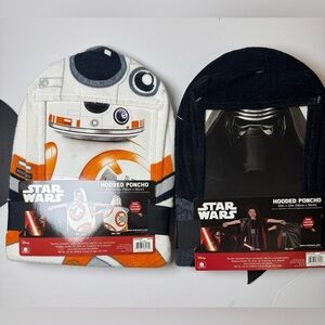 2 Star Wars Hooded Poncho 22” x 22”